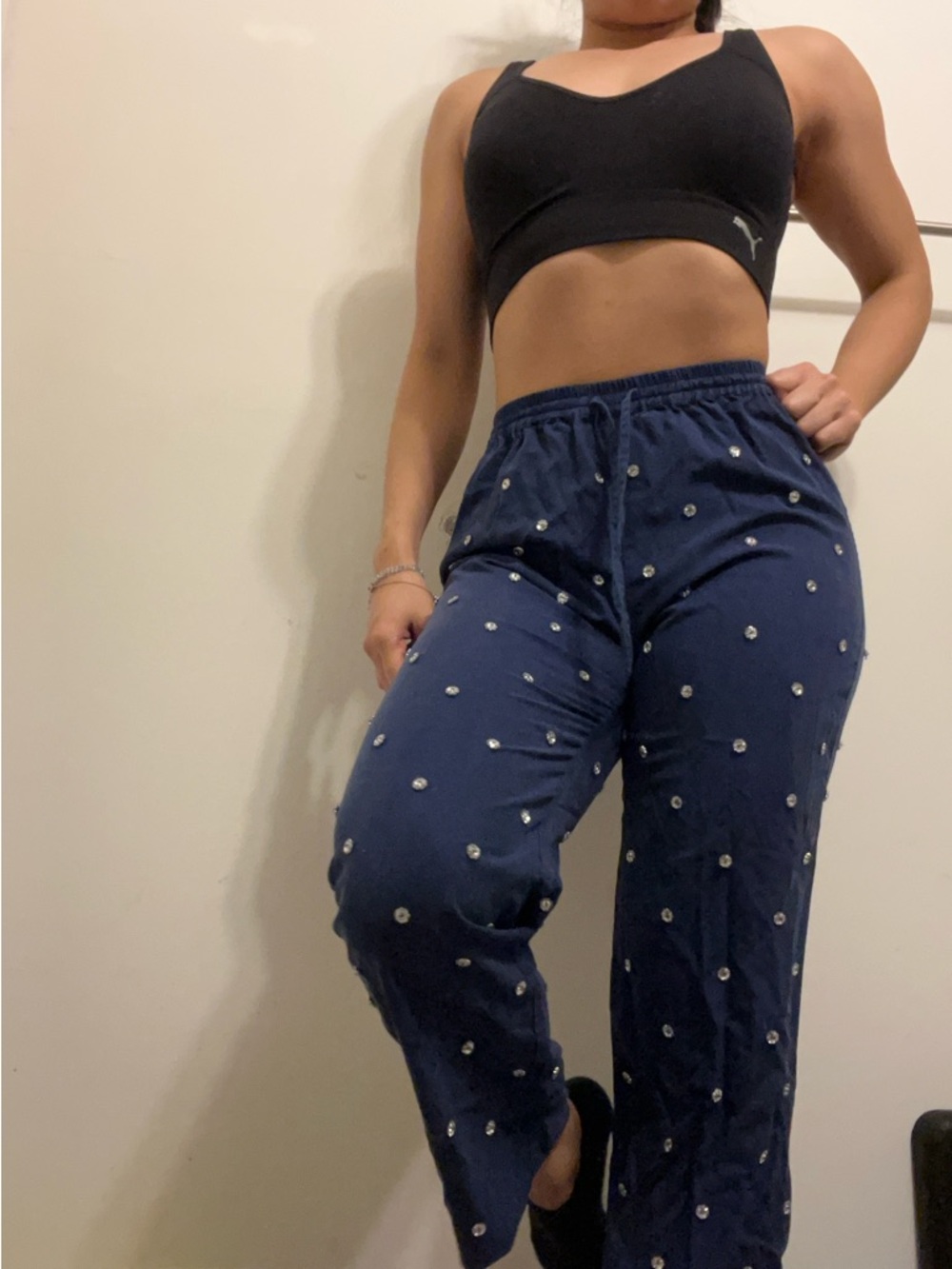 A26 Hill House Beaded Blue Pants